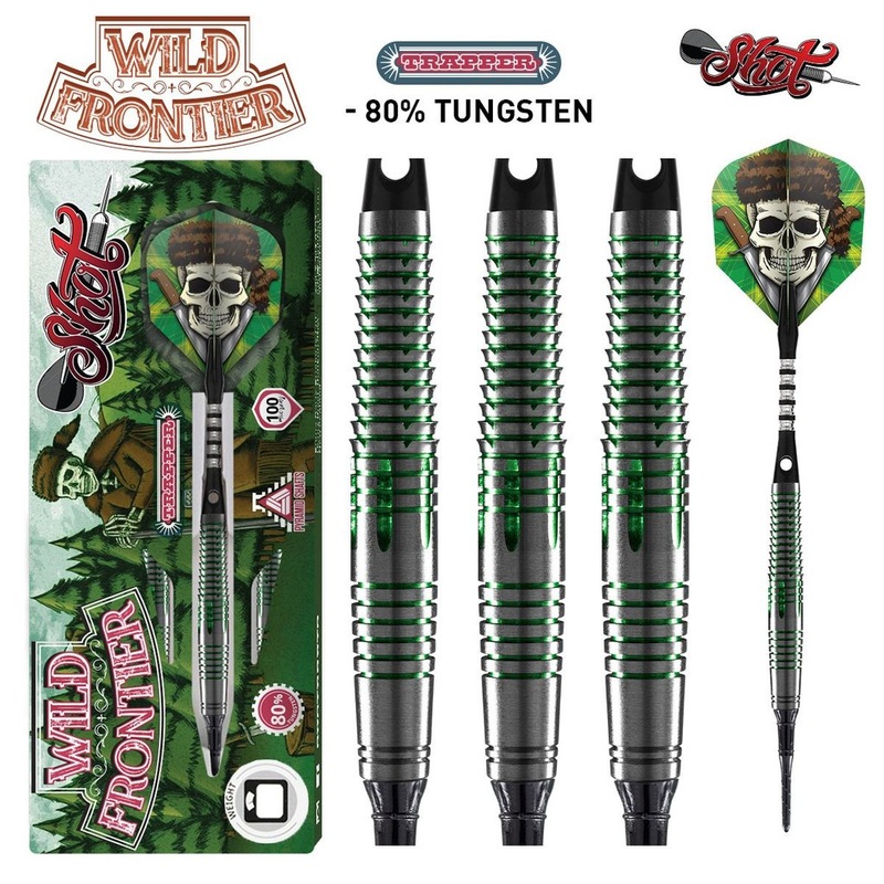 WILD FRONTIER TRAPPER SOFT TIP DART SET-80% TUNGSTEN