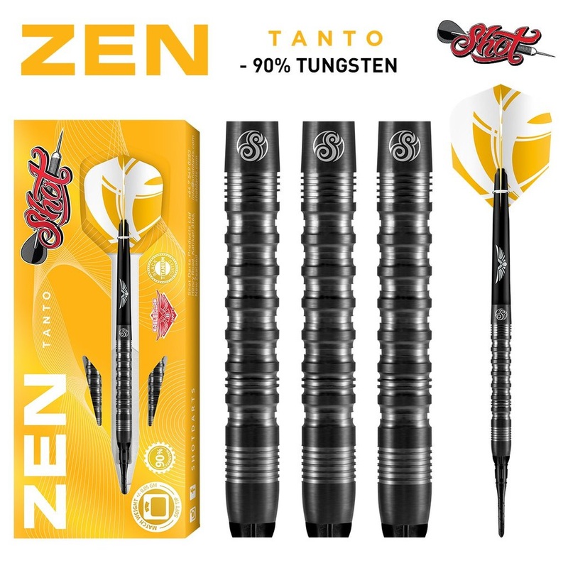 ZEN TANTO SOFT TIP DART SET-90% TUNGSTEN