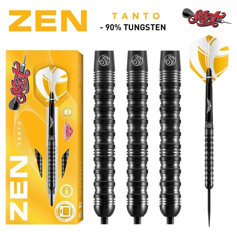 ZEN TANTO STEEL TIP DART SET-90% TUNGSTEN
