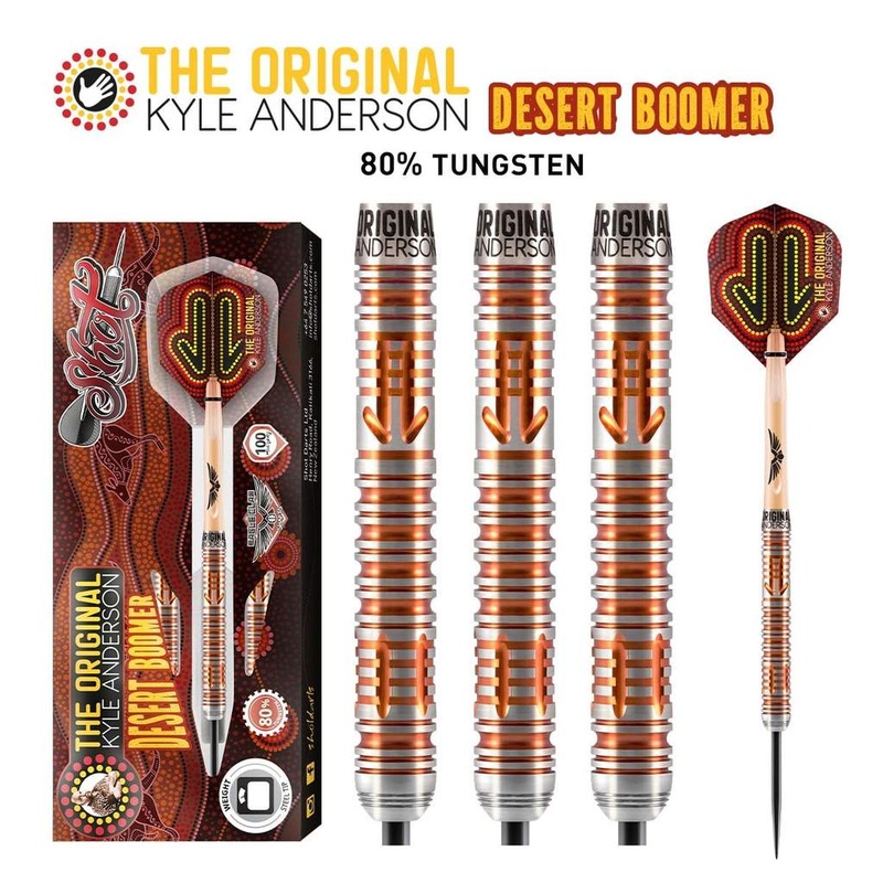 BOOMER-STEEL TIP DART SET-80% TUNGSTEN