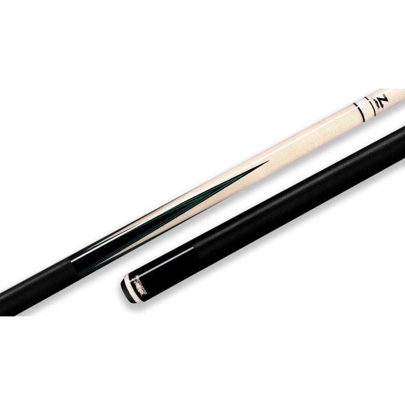 Predator 4-Point Sneaky Pete Classics Pool Cue – Black/Green Veneers – Linen Wrap