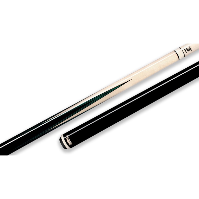 Predator 4-Point Sneaky Pete Classics Pool Cue – Black/Green Veneers – No Wrap