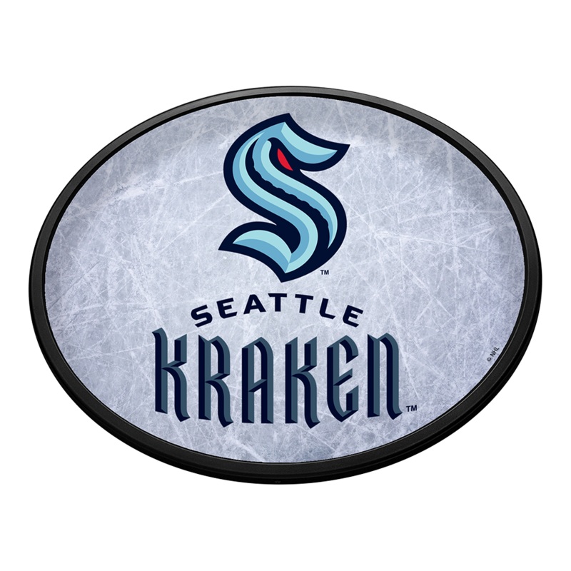 Seattle Kraken: Ice Rink – Oval Slimline Lighted Wall Sign