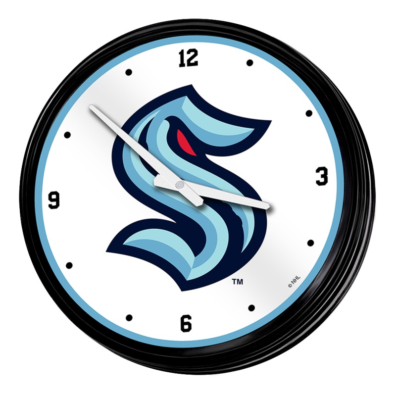 Seattle Kraken: Retro Lighted Wall Clock