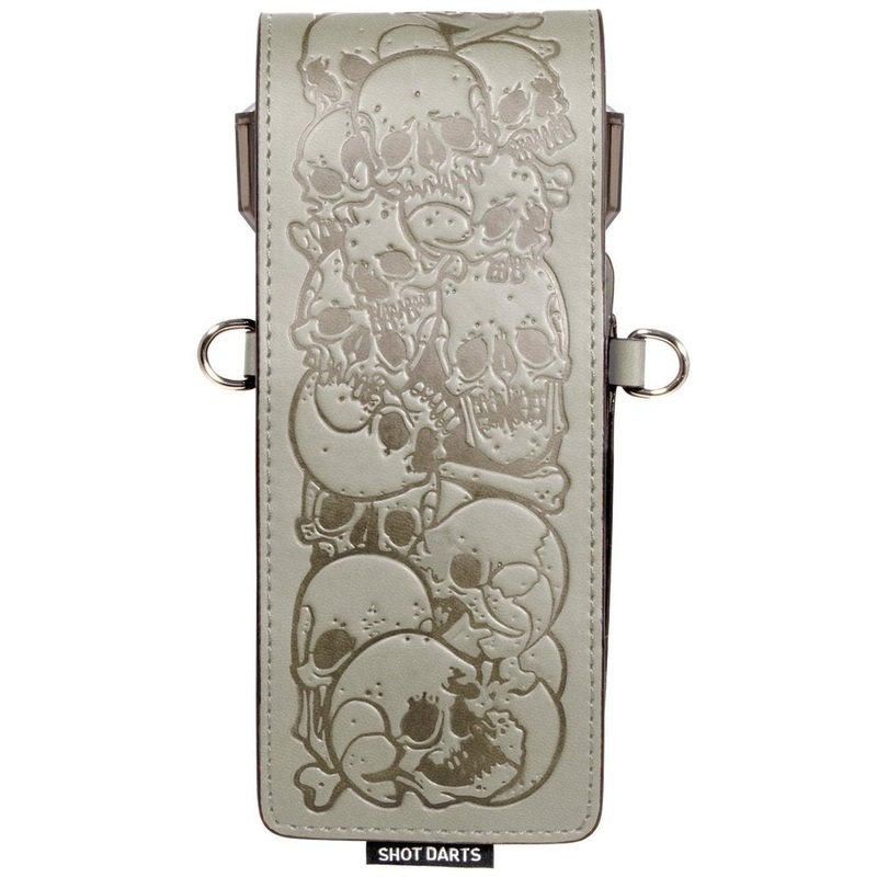 SHOT INKED DART WALLET-SKULLS-GREY