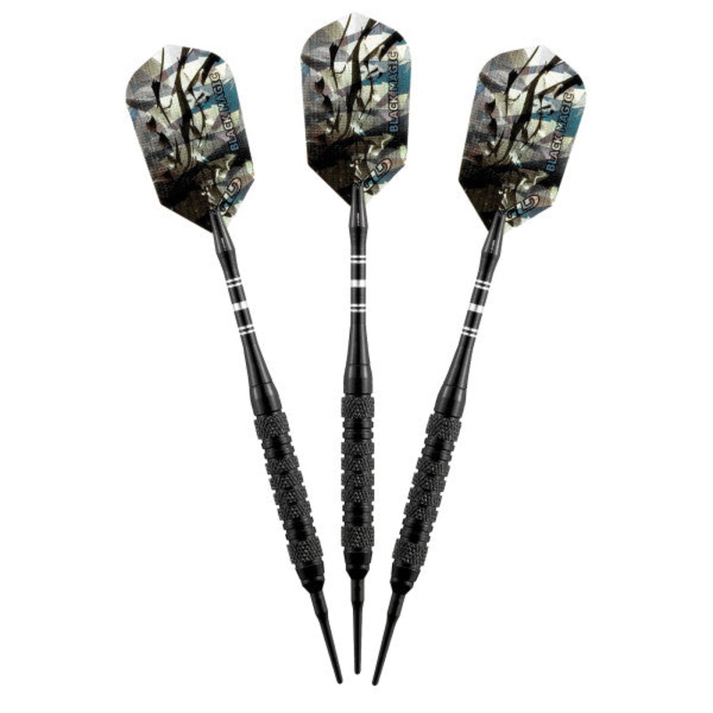 Viper Black Magic Soft Tip Darts 6 Knurled Rings 18 Grams