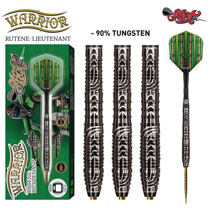 WARRIOR RUTENE STEEL TIP DART SET-90% TUNGSTEN
