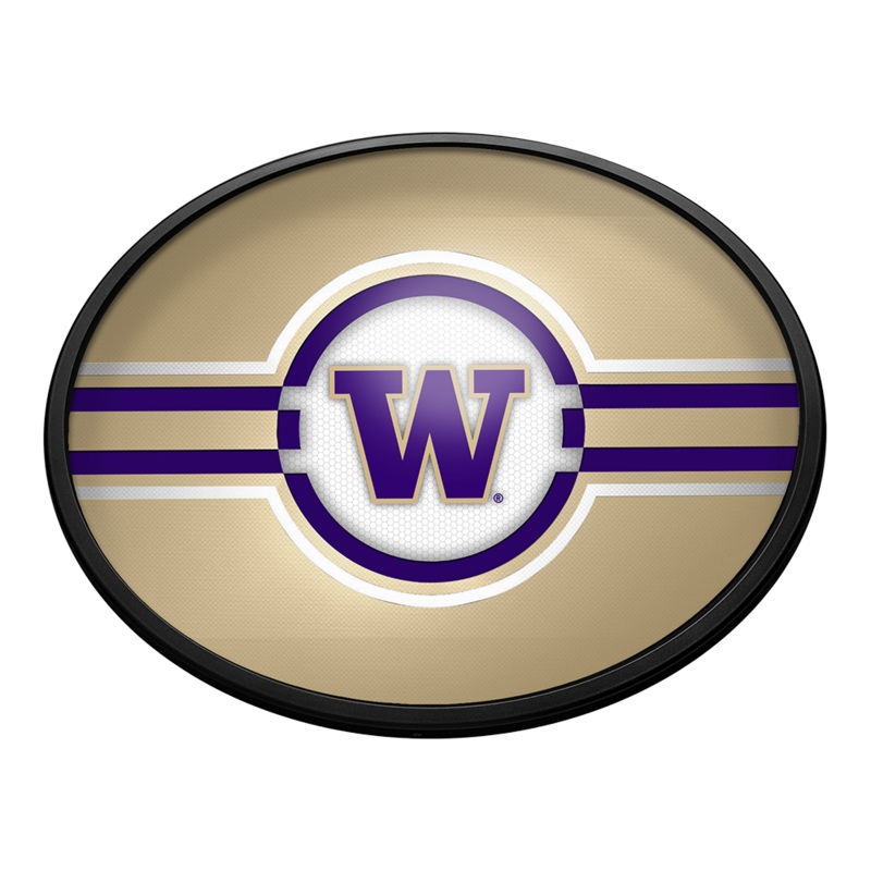 Washington Huskies: Oval Slimline Lighted Wall Sign