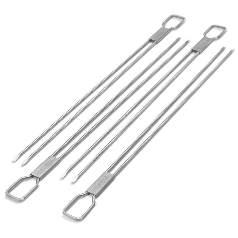 SKEWERS – DUAL PRONG – 4 PCS – SS