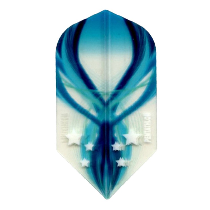 Pentathlon Flights – Translucent Design White/Blue Slim