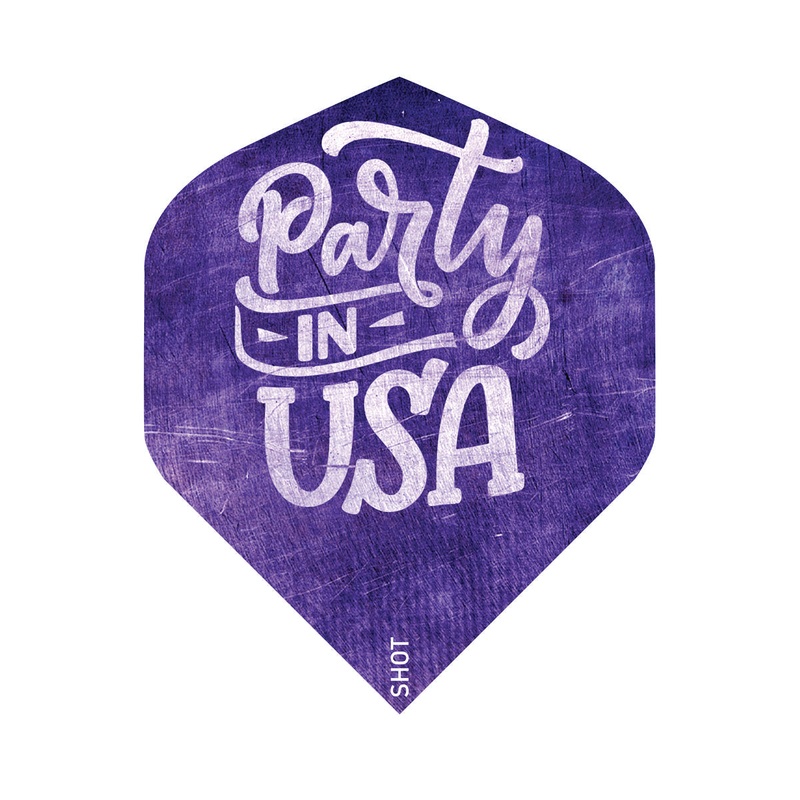 SHOT DARTS Flight Set – Small Standard -AMERICANA PARTY ON