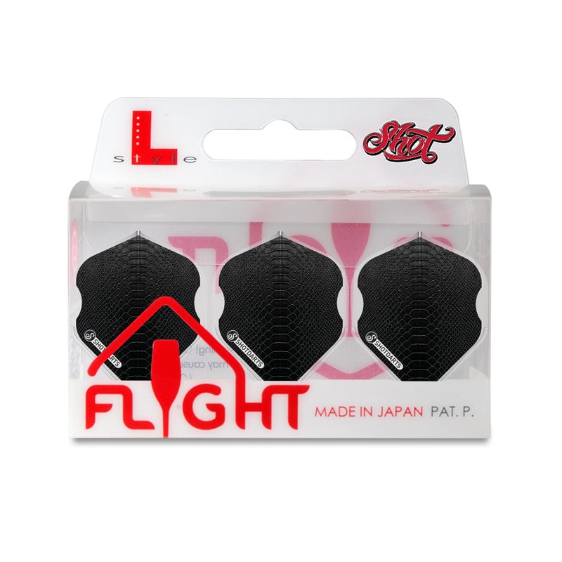 Shot L-Style EZ L1 Standard Shape Dart Flight Set-Americana Gator Black