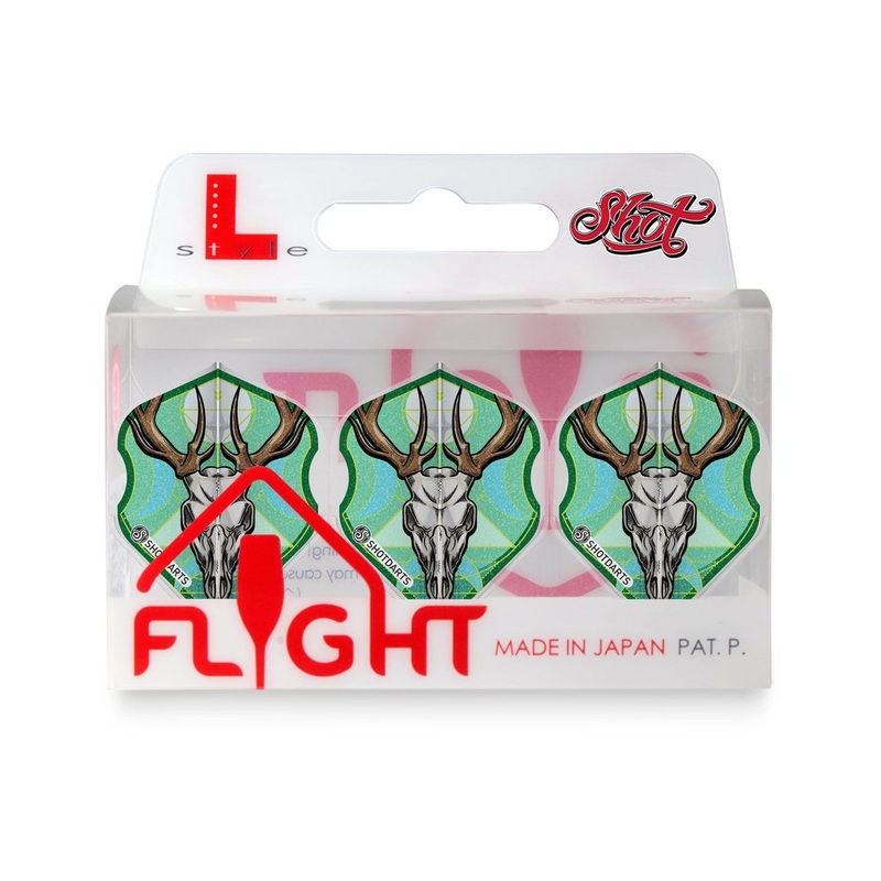 Shot L-Style EZ L1 Standard Shape Dart Flight Set-Celt Stag