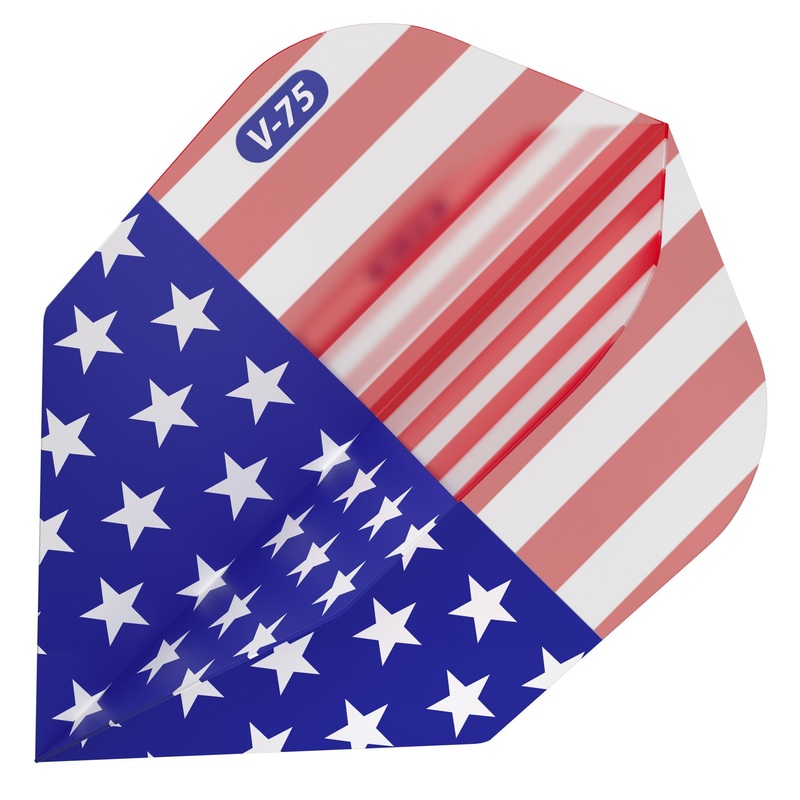 V-75 Dart Flights  American Flag Translucent Classic Standard