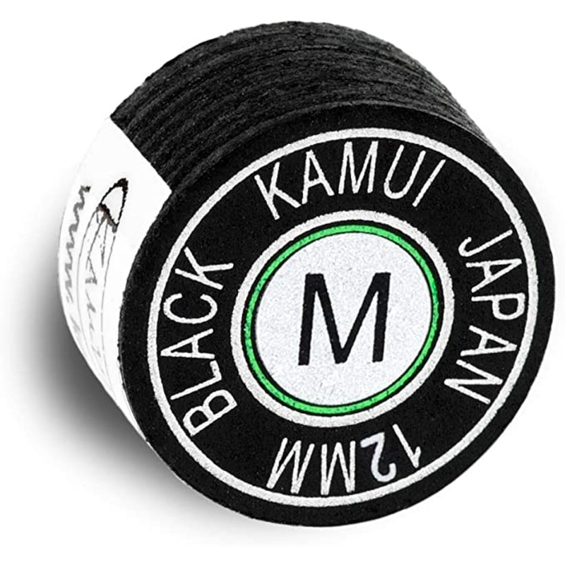 Kamui Black Laminated Pool Billiard Cue Tip 14mm- Black