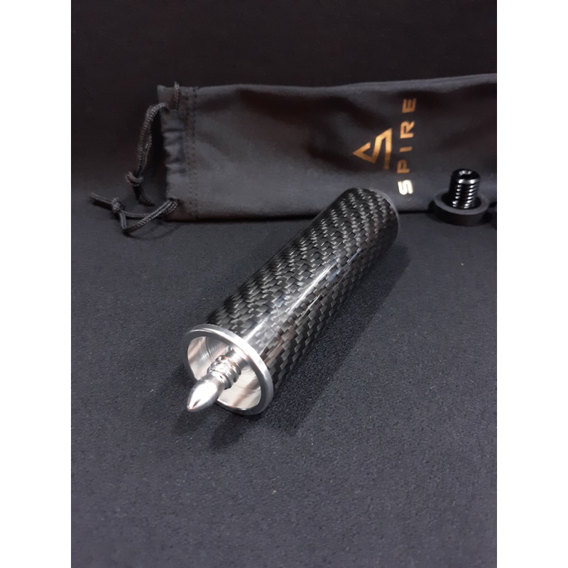 Spire 4 Inch Pool Cue End Extension-Carbon Fiber Design