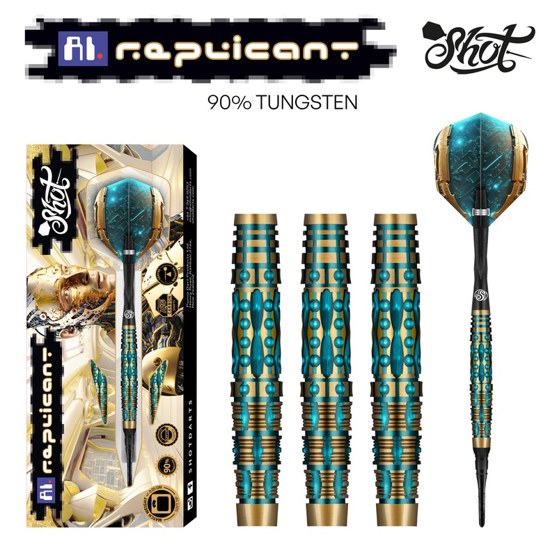 AI REPLICANT SOFT TIP DART SET – 90% TUNGSTEN BARRELS