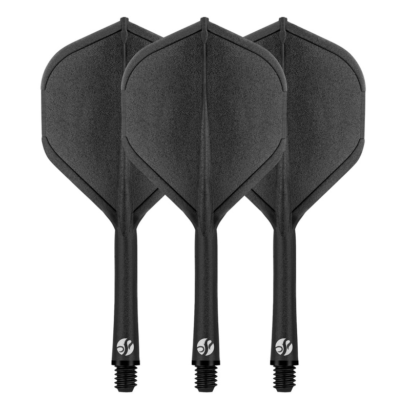 Shot Darts Flight Deck-One Piece Dart Flight and Shaft System- Black