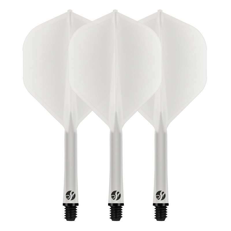 Shot Darts Flight Deck-One Piece Dart Flight and Shaft System- Clear