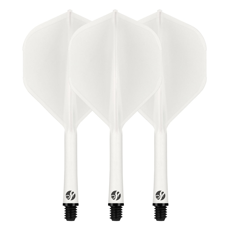 Shot Darts Flight Deck-One Piece Dart Flight and Shaft System- White