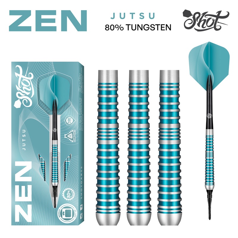 ZEN JUTSU 2.0 SOFT TIP DART SET-80% TUNGSTEN