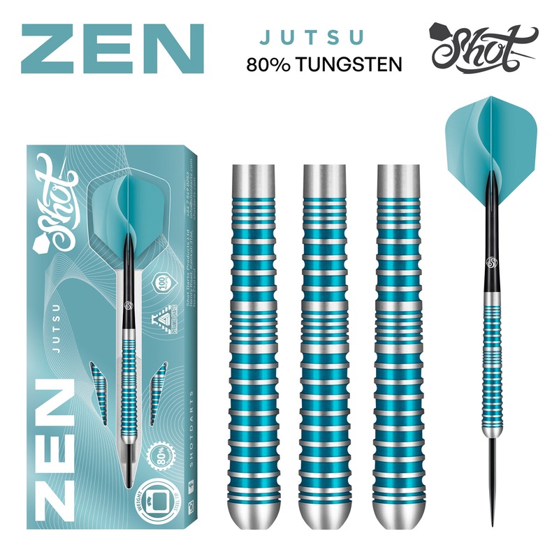 ZEN JUTSU 2.0 STEEL TIP DART SET-80% TUNGSTEN