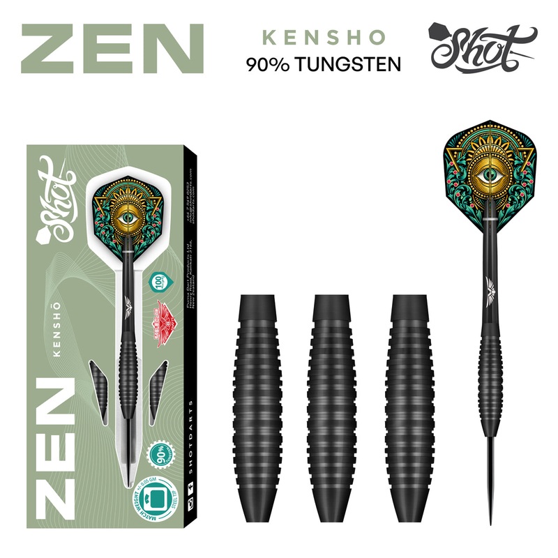 ZEN KENSHO STEEL TIP DART SET-90% TUNGSTEN