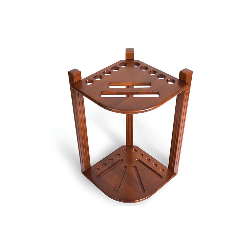 Corner Free Standing Billiard / Pool Cue Rack