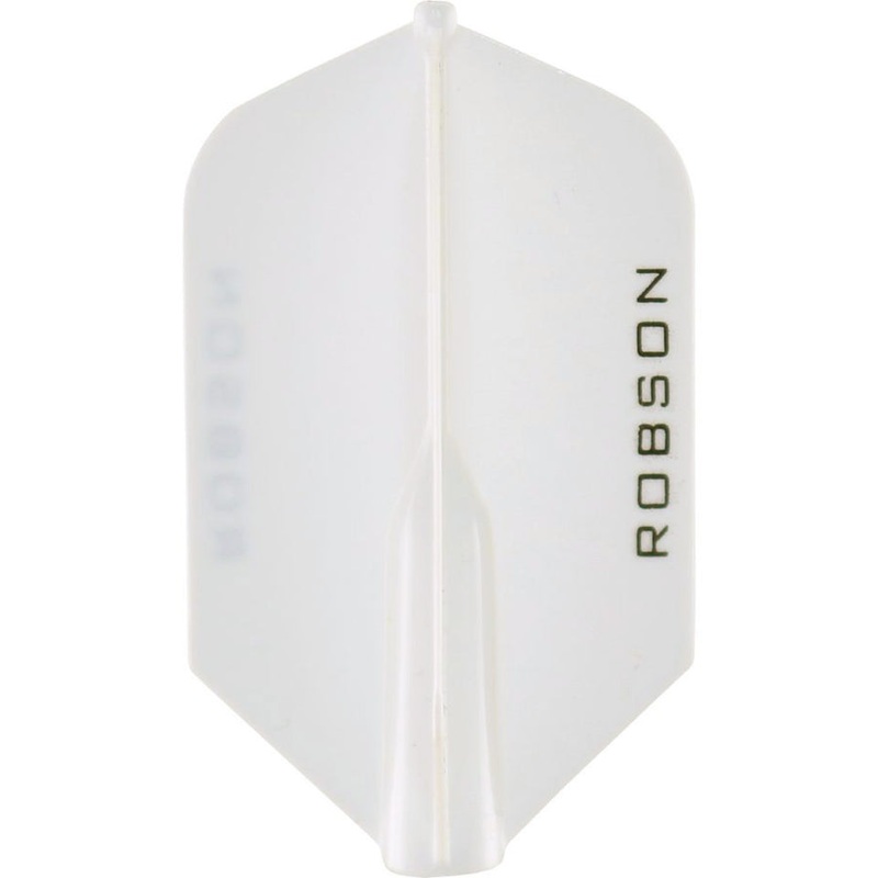 Robson Plus Dart Flights – Slim Clear White