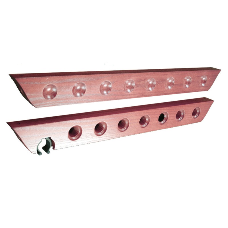 Two Piece Wooden Wall Cue Rack