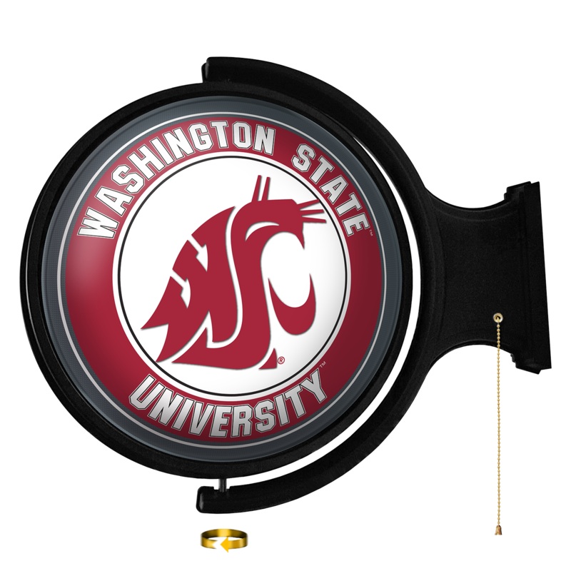 Washington State Cougars: Original Round Rotating Lighted Wall Sign