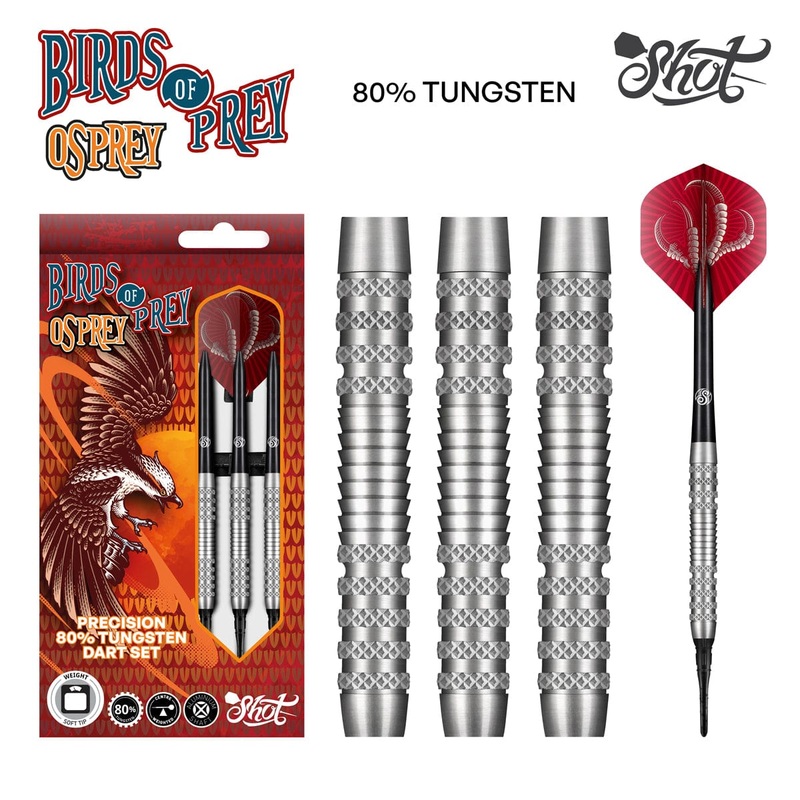 Birds of Prey Osprey Soft Tip Dart Set-80% Tungsten