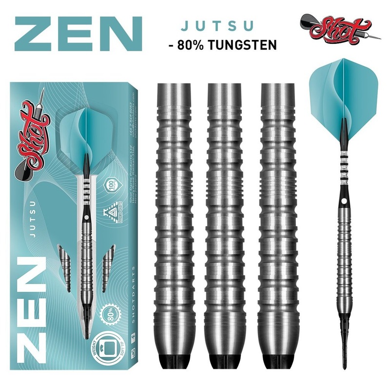ZEN JUTSU SOFT TIP DART SET-80% TUNGSTEN