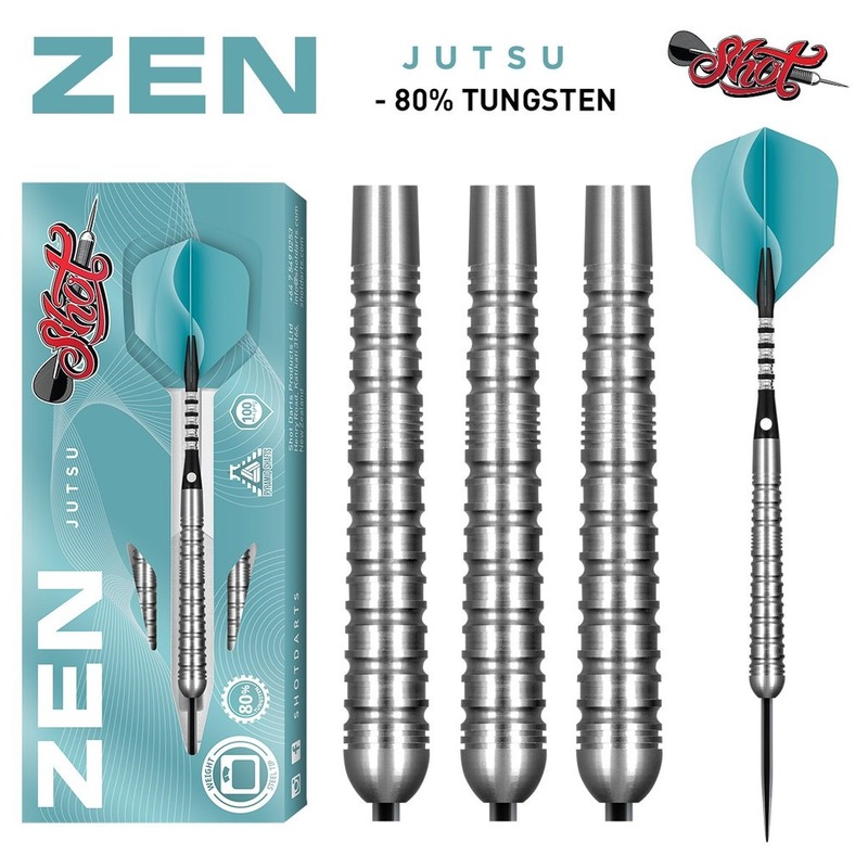 ZEN JUTSU STEEL TIP DART SET-80% TUNGSTEN
