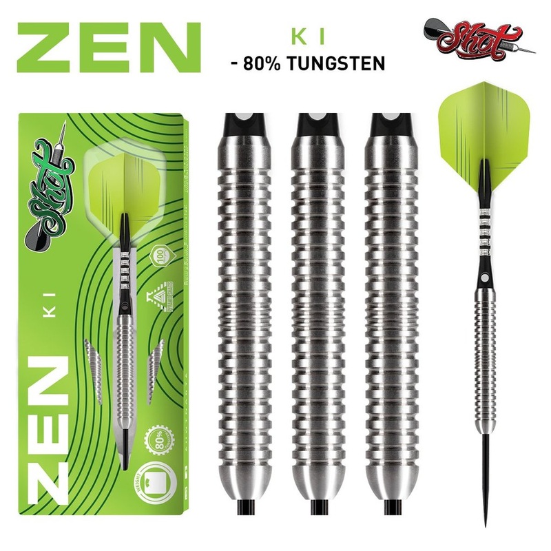 ZEN KI STEEL TIP DART SET-80% TUNGSTEN