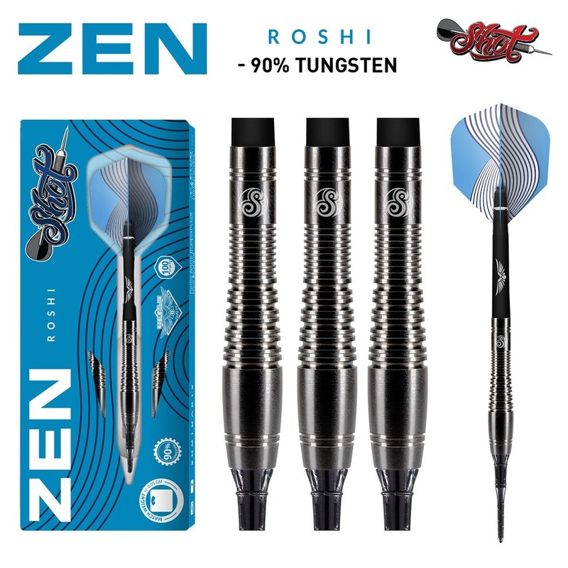 ZEN ROSHI SOFT TIP DART SET-90% TUNGSTEN