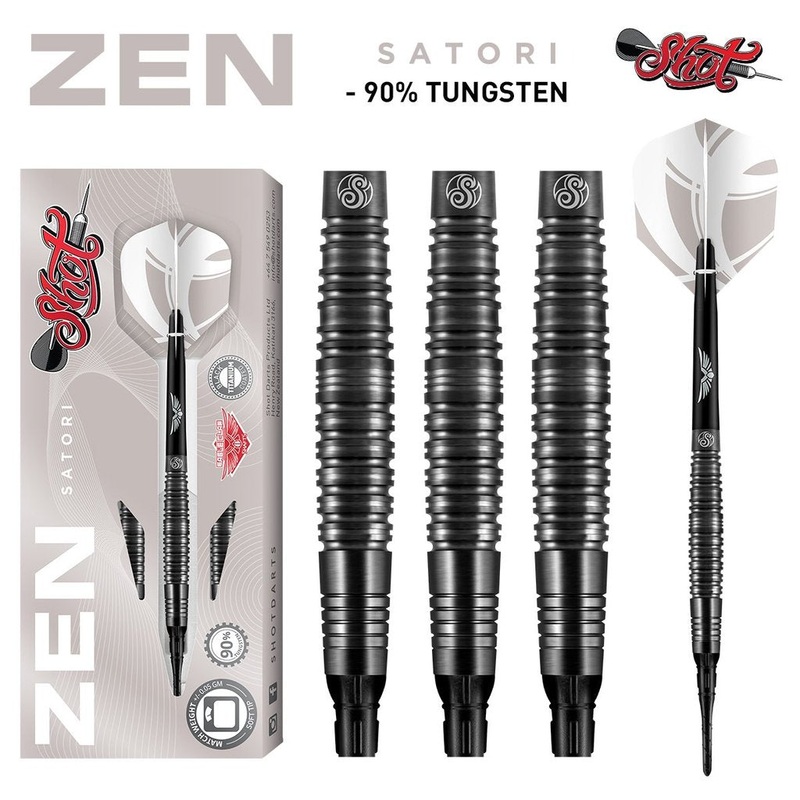 ZEN SATORI SOFT TIP DART SET-90% TUNGSTEN 20g
