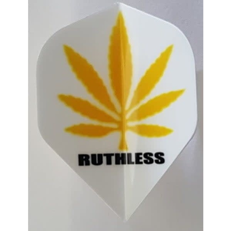 Flights – Ruthless White with Yellow Marijuana Leaf – Slim