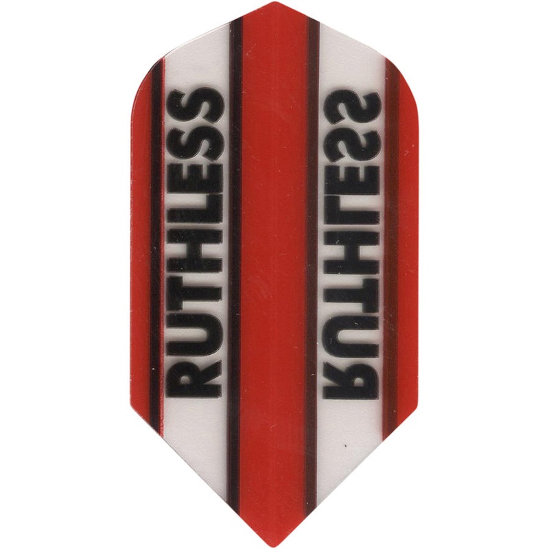 Ruthless Dart Flights – 100 Micron Slim Red And Clear