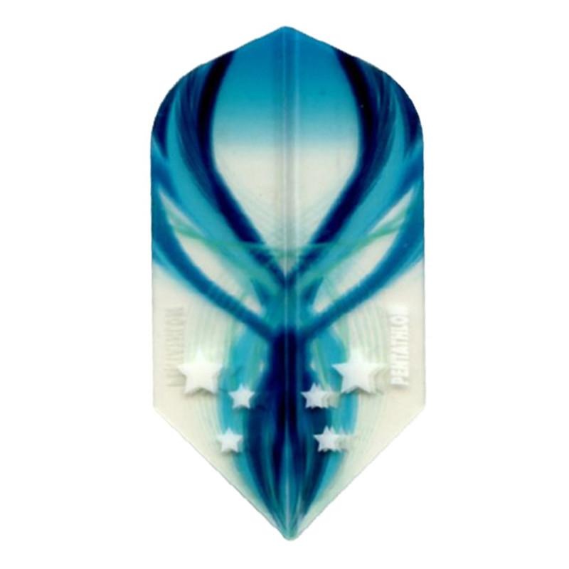 Pentathlon Slim Translucent Design White/Blue Flights