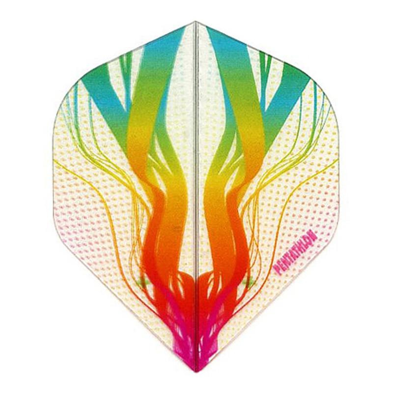 Pentathlon Standard Translucent Design White/Green/Red/Yellow Flights