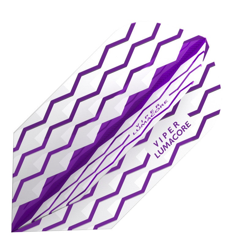 V-100 Flights Lumacore Slim Purple/White Dart Flights