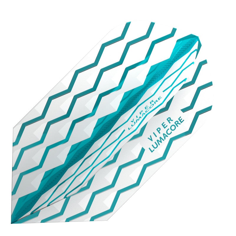 V-100 Flights Lumacore Slim Teal/White Dart Flights