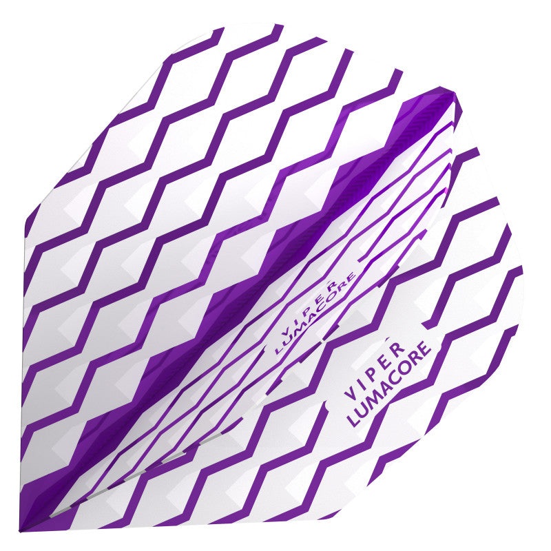 V-100 Flights Lumacore Standard Purple/White Dart Flights