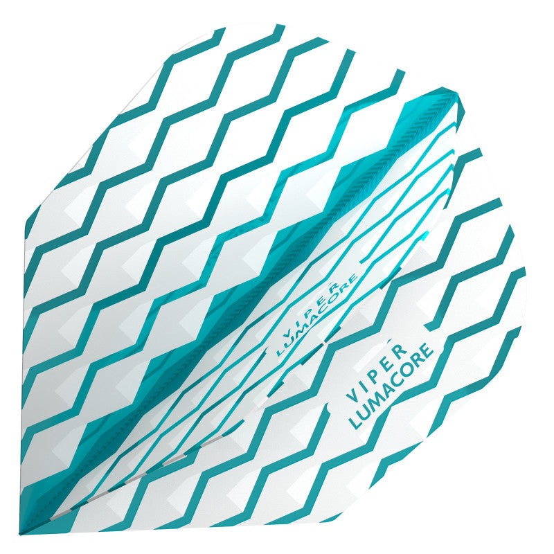 V-100 Flights Lumacore Standard Teal/White Dart Flights