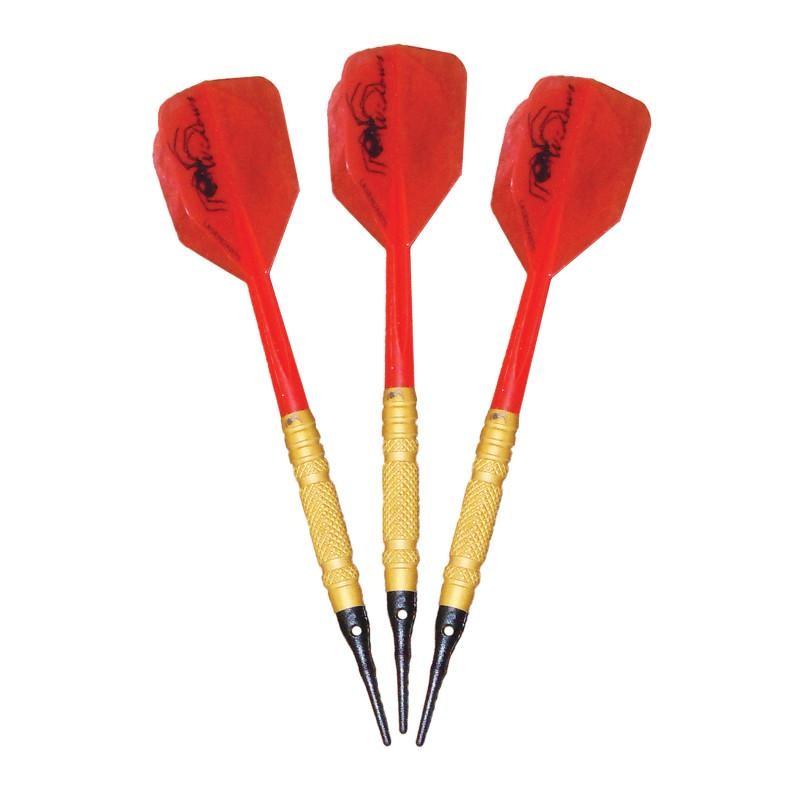 Laserdarts Gold Widows 90% Tungsten Soft Tip Darts Knurled Barrel 16 Grams