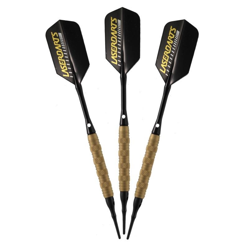 Laserdarts Golden Eagles 90% Tungsten Soft Tip Darts Knurled Barrel 16 Grams