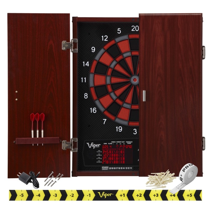 Viper Neptune Electronic Dartboard and Cabinet Hybrid, 15.5″ Regulation Target