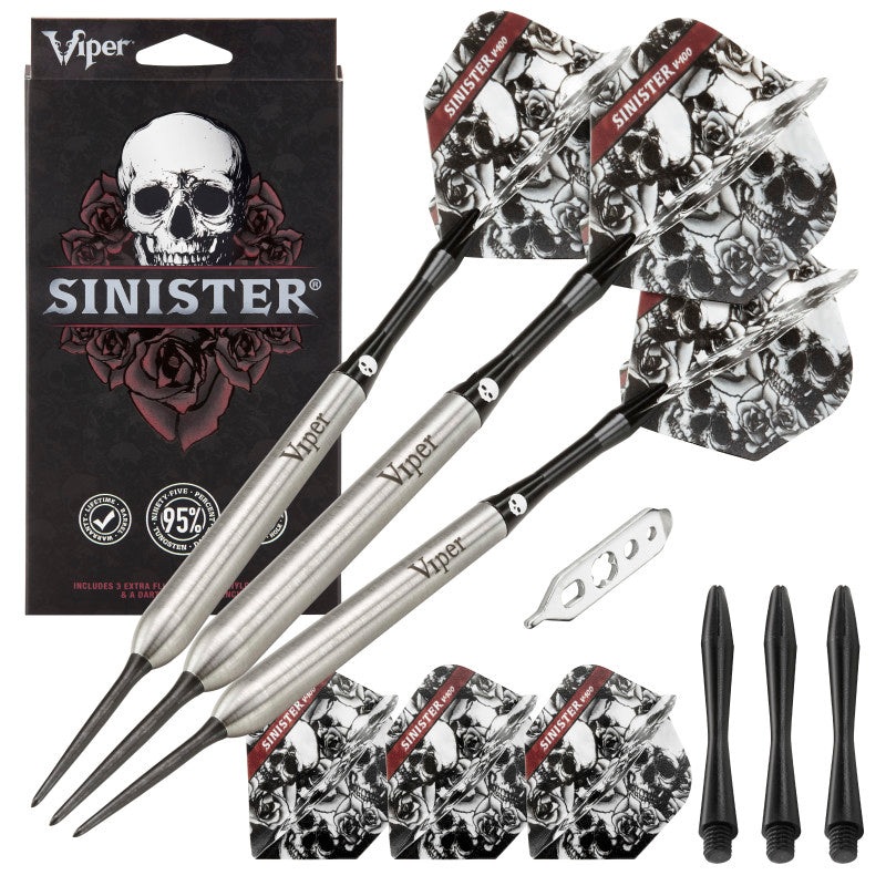 Viper Sinister Darts 95% Tungsten Steel Tip Darts 25 Grams