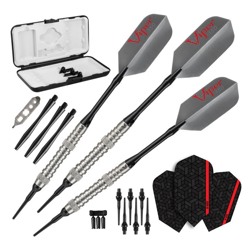 Viper V-Factor Darts 90% Tungsten Soft Tip Darts Grooved Barrel 18 Grams